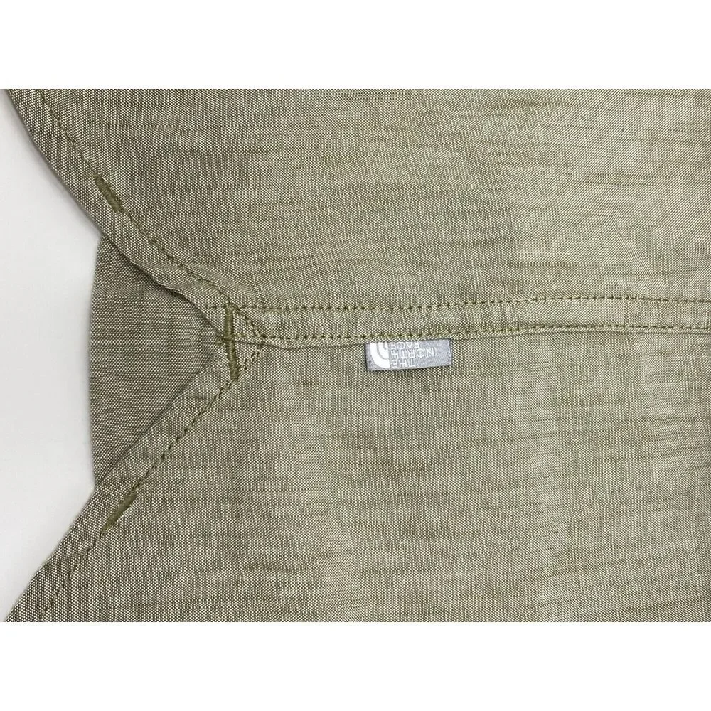 The North Face Shirt Mens XL Tanish Short Sleeve Button-Down Shirt Inside Pocket